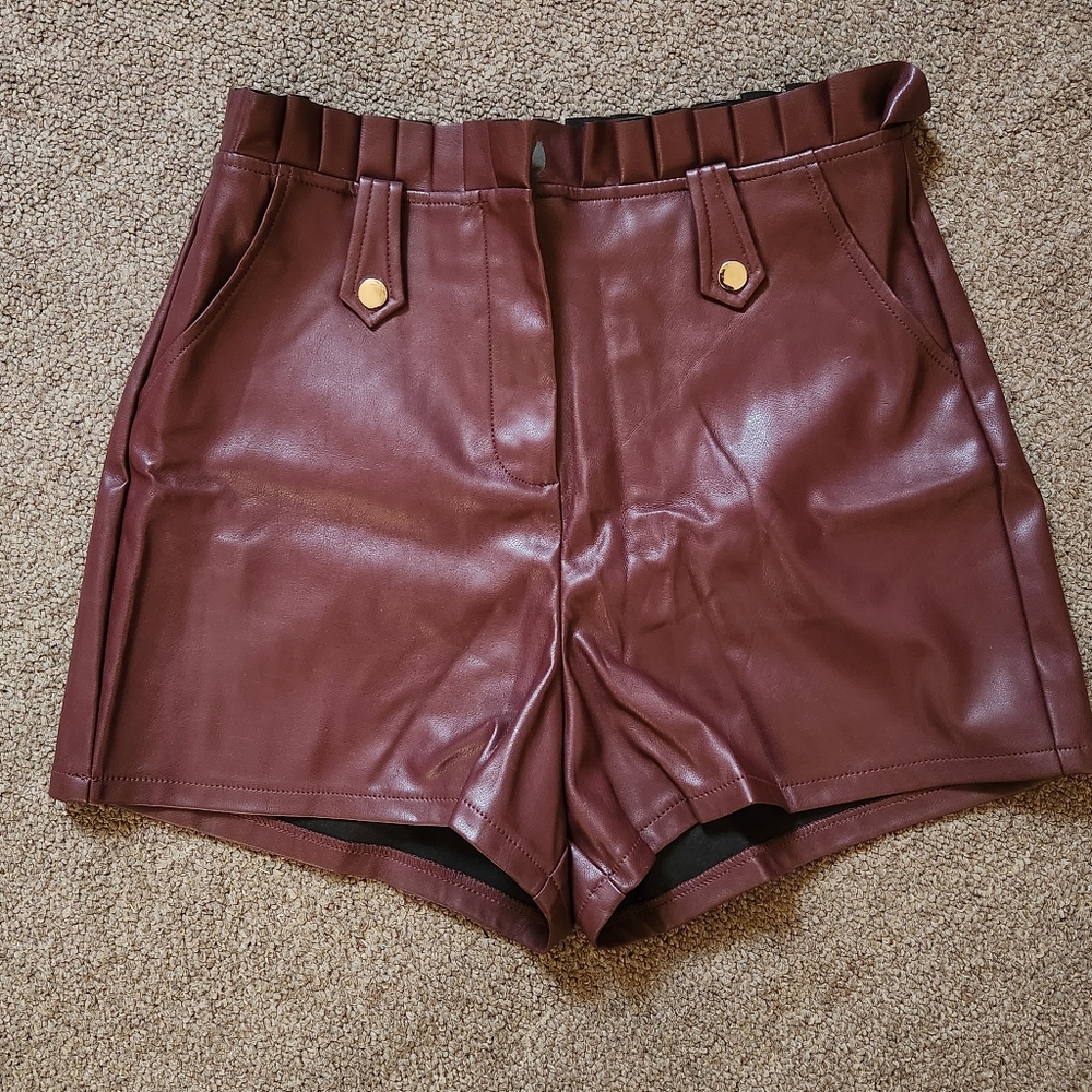 Faux Leather Shorts
